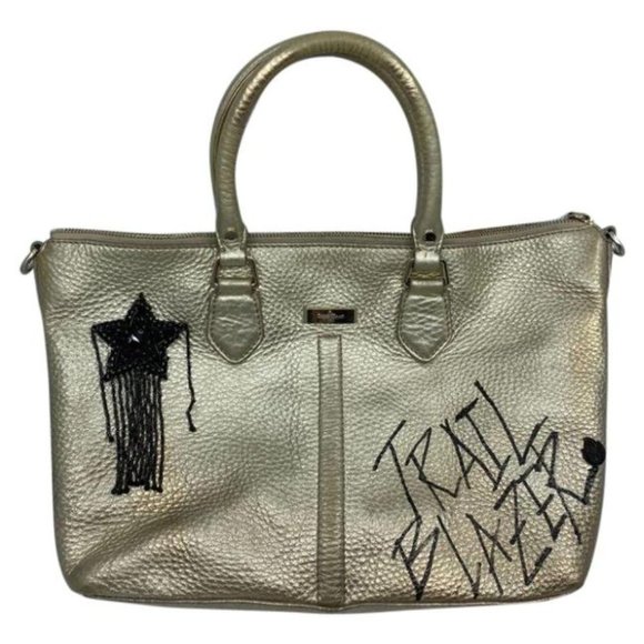 Cole Haan Handbags - COLE HAAN Tote Bag Gold Customized w Graffiti